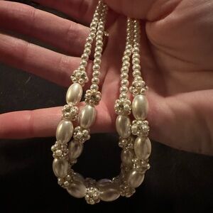 Pearl double strand necklace